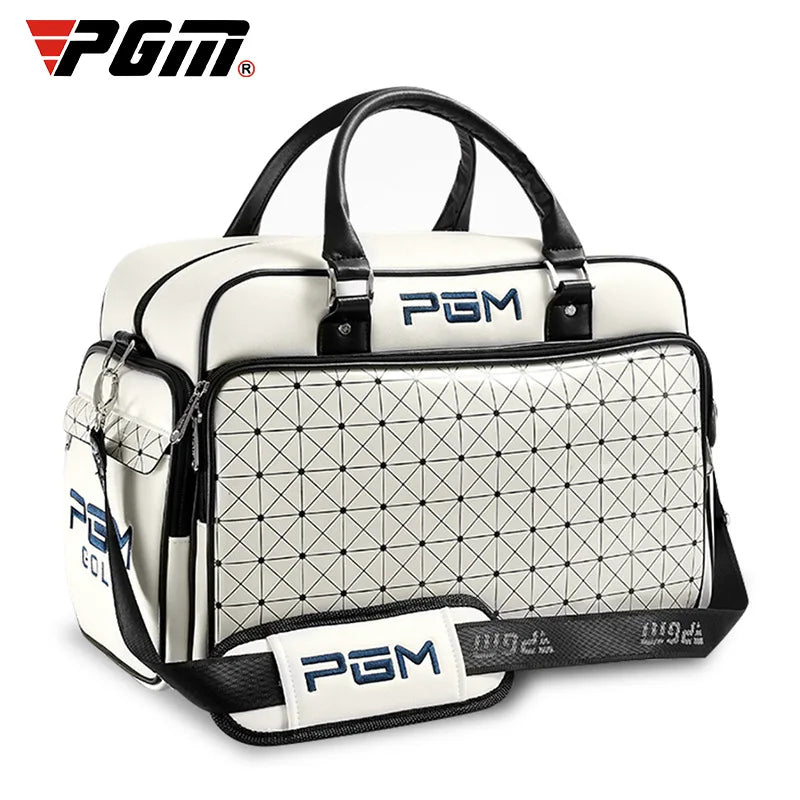 Sac de golf PGM YWB016 – Grand sac de golf en cuir PU avec doubles compartiments, protection et design étanche 