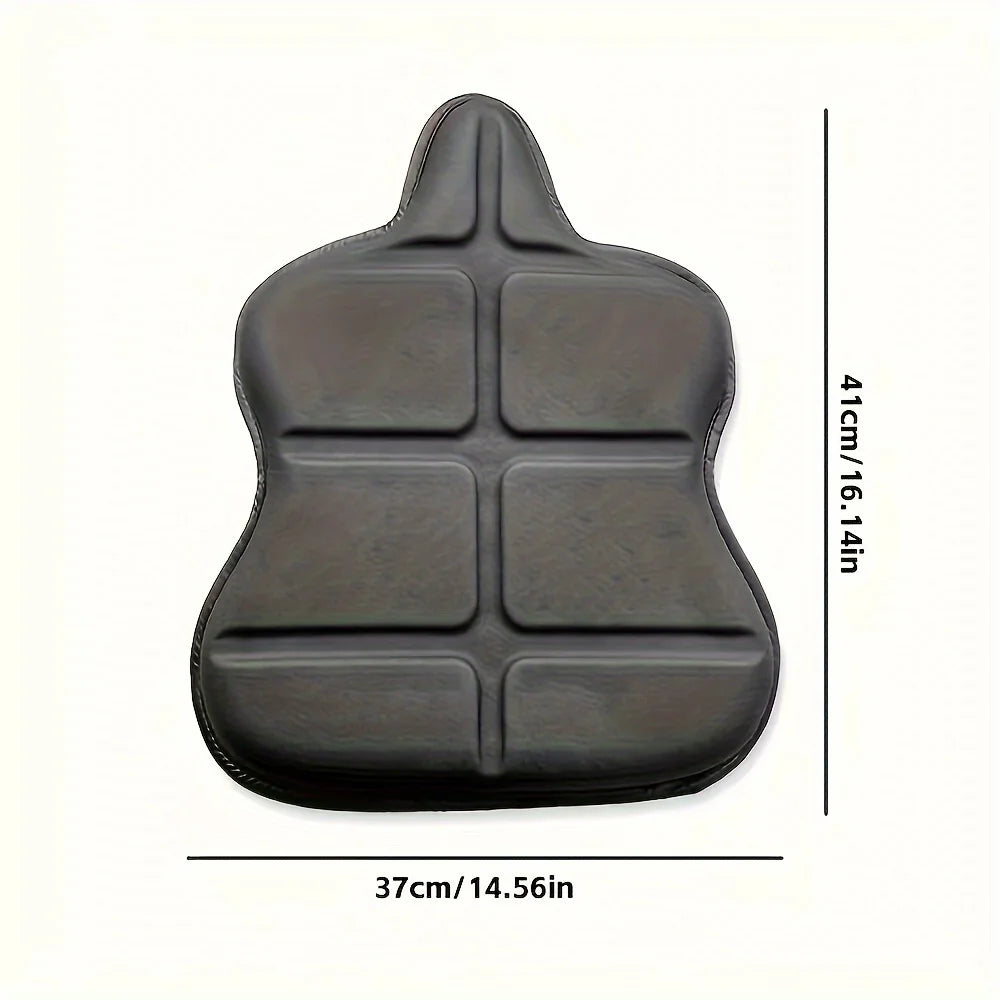 Motorrad Gel Sitzkissen aus Leder – Großes 3D-Waben-Sitzpolster mit Stoßdämpfung & Atmungsaktivität