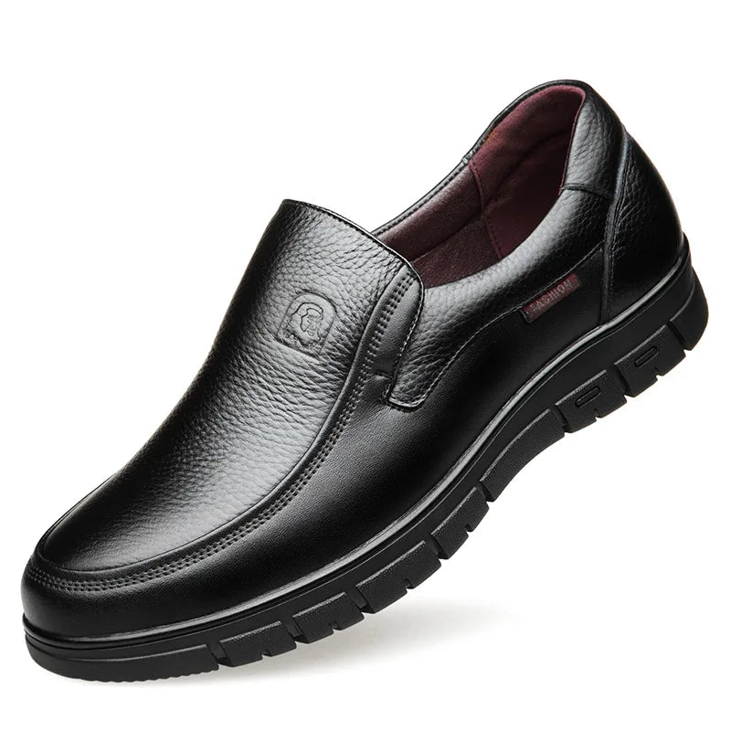 Herren Sommer Leder Loafer aus Rindsleder – Atmungsaktive Slip-On Freizeitschuhe mit weicher Sohle für Alltag & Outdoor