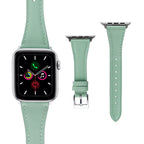 Elegante pulsera de cuero con bucle para Apple Watch de mujer – Correa de cuero de gran calidad de 38–46 mm y 49 mm para las series 1–11, SE y Ultra