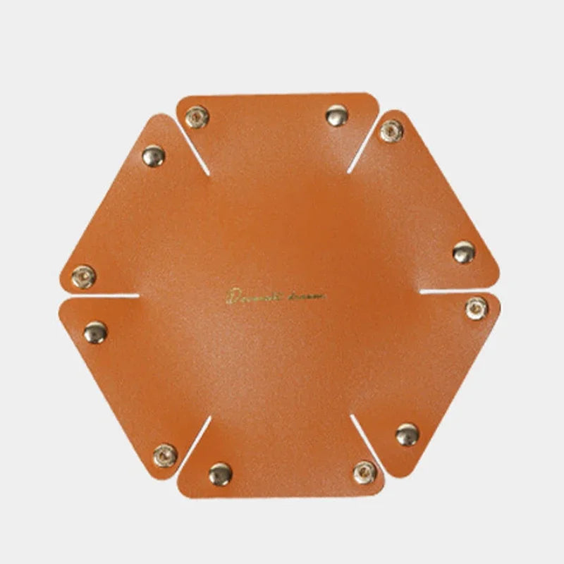 Runde PU Leder Ablageschale – Moderner Desktop Organizer für Schlüssel, Kosmetik & kleine Alltagsgegenstände