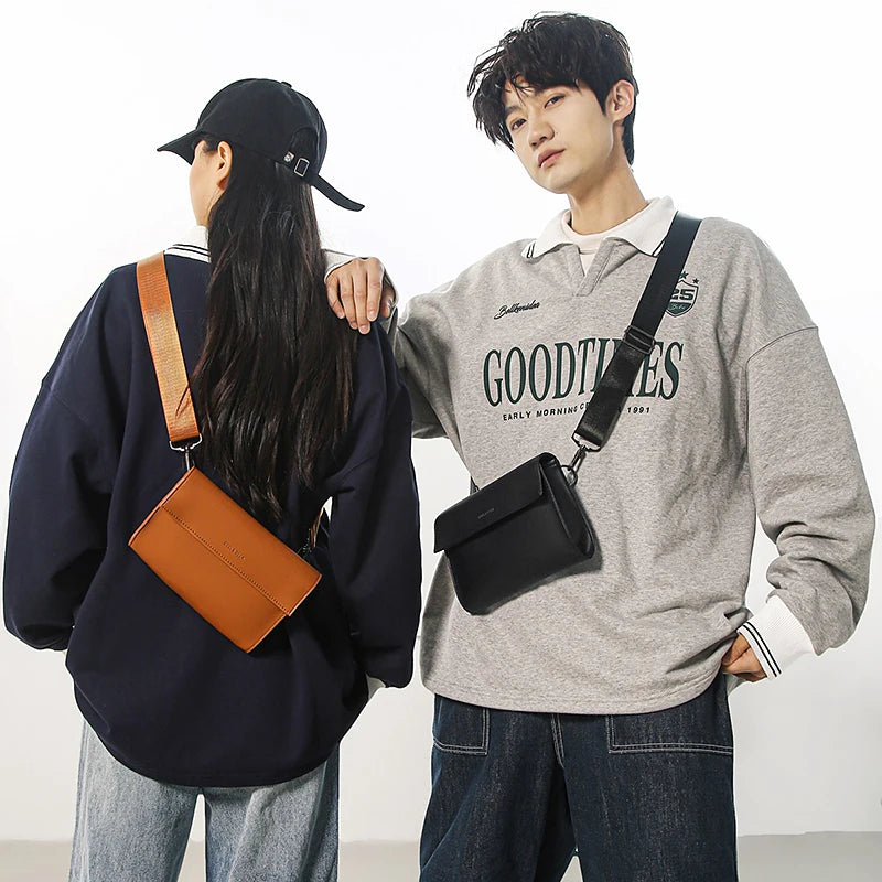 Designer Herren Leder Crossbody Bag – Vintage Schultertasche & Casual Business Messenger Bag