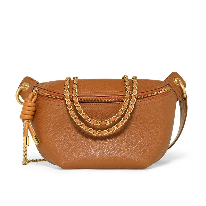ITAMOOD Echtleder Bauchtasche für Damen – Modische Fanny Pack, Luxuriöse Designer-Gürteltasche & Trendige Crossbody Bag