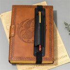 Support en cuir PU avec étui de transport – Support élégant avec bandes élastiques pour bureau, planificateur et carnet de notes 