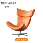 Ergonomischer Designer-Ledersessel im nordischen Stil – Moderner Relax- & Wohnzimmerstuhl mit Komfortschaum für stilvolles Wohnen