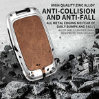 Étui de clé de voiture haut de gamme en métal et cuir pour Land Rover et Jaguar – Étui de clé pour Range Rover, Evoque, Velar, Discovery 4, XE, XF et XJ