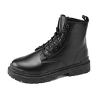 NoEnName_Null Herren Leder Stiefel 2024 – Botines para exteriores, Arbeit &amp; Freizeit, Anti-Rutsch Sohle, Retro-Design