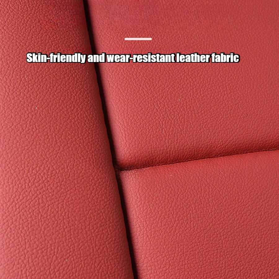 Integrierte Autositzauflage vorne aus Kunstleder – Rutschfester & abriebfester Sitzschutz, universell passend