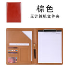 A4 PU-Leder Business Organizer Mappe – Vintage Manager Ordner & Dokumentenmappe mit Klemmbrett für Büro & Führungskräfte