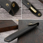 Handgefertigtes Leder Stifteetui im Vintage-Stil – Echtes Leder Pen Sleeve für Travel Notebook, Journals & Füller