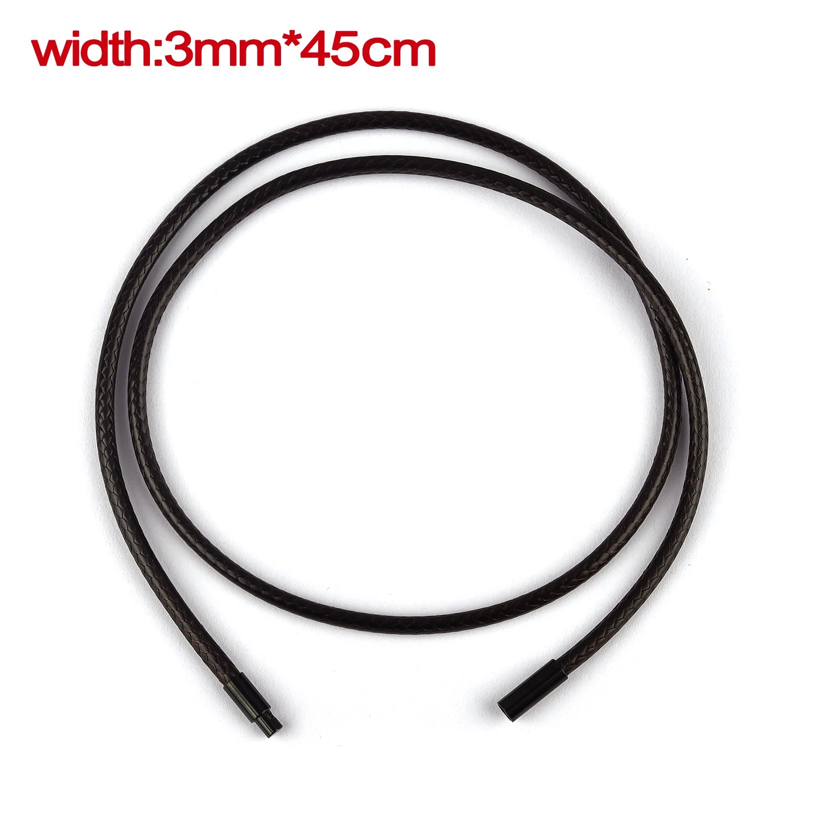 Lederkette mit Edelstahlverschluss – Wachskordel Halskette in 45 / 50 / 60 cm für Damen & Herren, ideal für DIY Schmuck