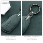 Premium Leder Autoschlüssel Etui für VW Golf 8 (MK8), ID.4, ID.6 – Passend für Skoda Octavia A8, Seat Leon FR MK4 & Cupra