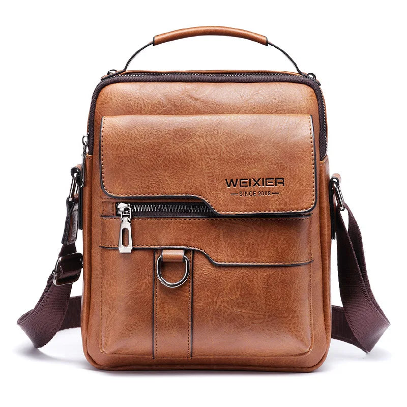 Herren PU-Leder Schultertasche &amp; Messenger Bag – Bolso bandolera con solapa para iPad 9,7" Business y Reisen 