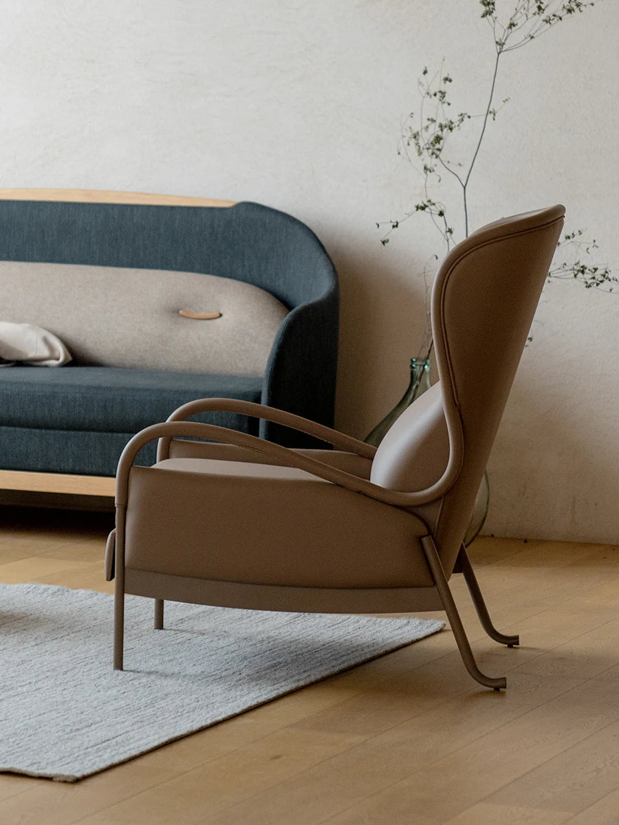 Sofá-silla con micrófono en Toffee Braun – Moderner Single Relaxsessel für Wohnzimmer &amp; Schlafzimmer, vielseitiger Casual Lounge Chair