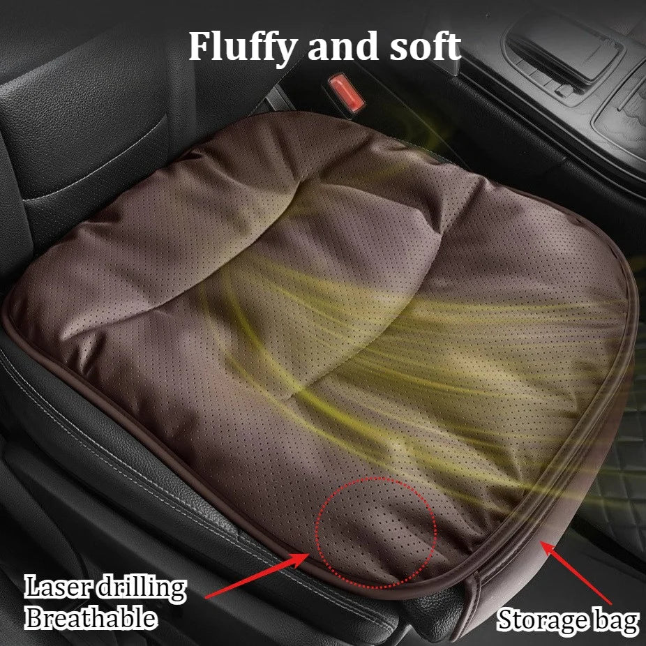 Premium Autositzkissen aus PU Leder – Luxus Sitzauflage mit perforiertem Design, atmungsaktiv & wolkenweich