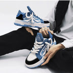 Akexiya Herren Sneaker – Zapatillas deportivas informales de diseñador con cuero de PU, zapatillas de plataforma, estilo skater, atmungsaktiv y komfortabel