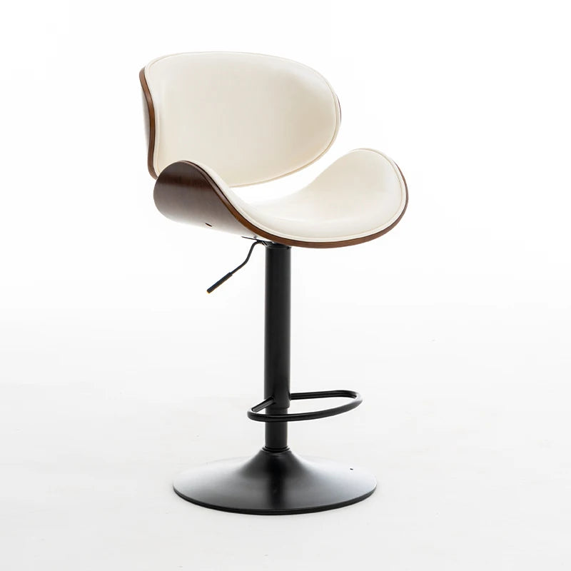 Luxus Barhocker aus Echtleder – Europäischer Design-Barstuhl, höhenverstellbar & drehbar für Home Bar, Theke und Empfang