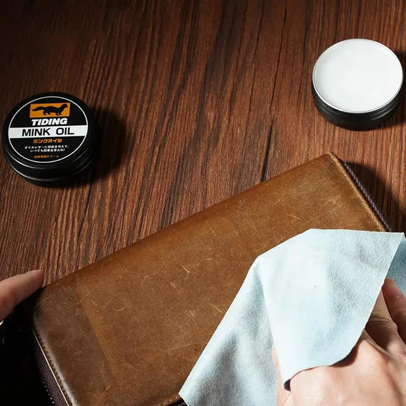 Leder Minköl Pflegecreme 30 ml – Luxus Lederreparatur &amp; Polieröl für Möbel, Schuhe, Taschen &amp; Sofas 