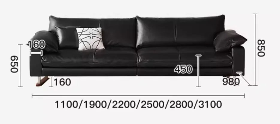 Vintage Designer Leder Sofa aus Massivholz – Elegantes Luxus Lounge Sofa für das Wohnzimmer aus echtem Leder