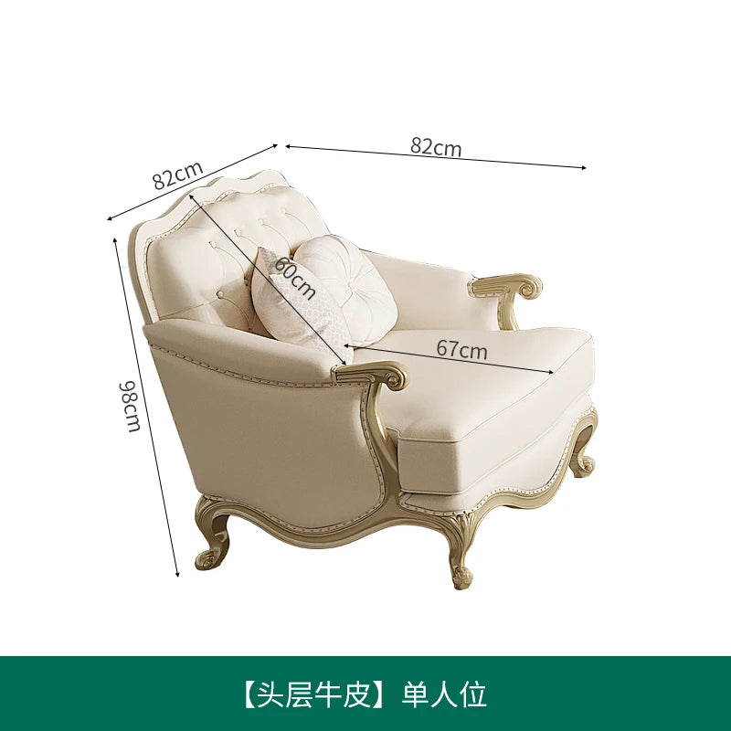 Amerikanisches Light-Luxury Ledersofa – Moderne französische Wohnlandschaft aus echtem Leder, europäisches Ecksofa für stilvolle Wohnzimmer