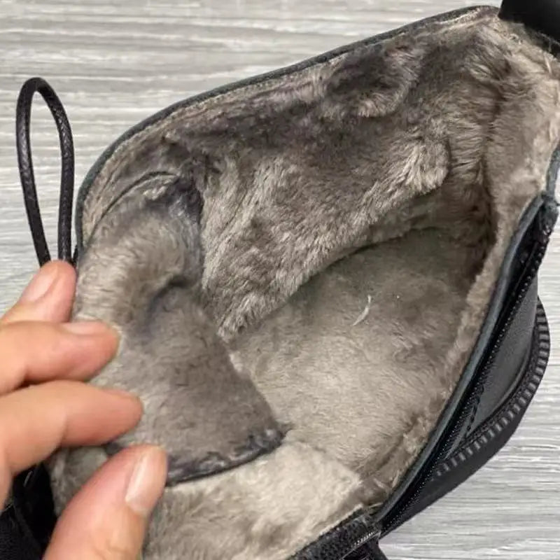 Handgefertigte Damen Leder Kurzstiefel aus Echtleder – Bequeme Flat Heel Boots mit breiter Zehenform, warme Freizeitstiefel im British Style