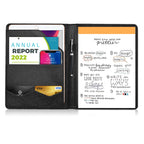 Mapas de conferencias multifuncionales A4 en PU Leder – Mapas de documentos comerciales con tarjetas y Stifthalter para oficinas y escuelas