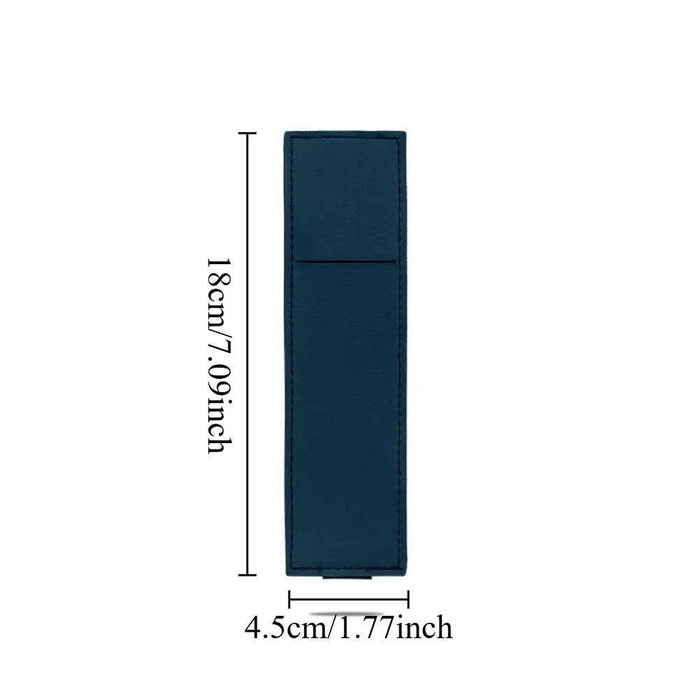 Étui à stylos en cuir PU avec bande élastique – Étui à stylos Schlankes pour journaux, écoles, bureaux et réunions 