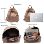 STEPHIECATHY Rucksack aus weichem Echtleder – Unisex Leder-Rucksack mit Multi-Reißverschlussfächern für Alltag & Reise