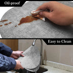 Ovale Tischsets aus Kunstleder – Hitzebeständige & rutschfeste Platzmatten im American Style (1/4/6 Stück)