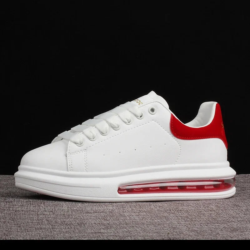 HUISONG Herren Sneakers – Designer Casual Schuhe aus Leder, Plattform-Sneaker, modisch & komfortabel für Alltag und Walking