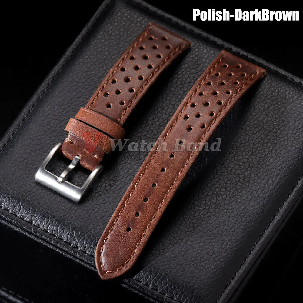 Echtes Rindsleder Uhrenarmband 18mm, 20mm & 22mm – Weiches Vintage Lederarmband für Samsung Galaxy Watch 6, 5, 4 & klassische Uhren