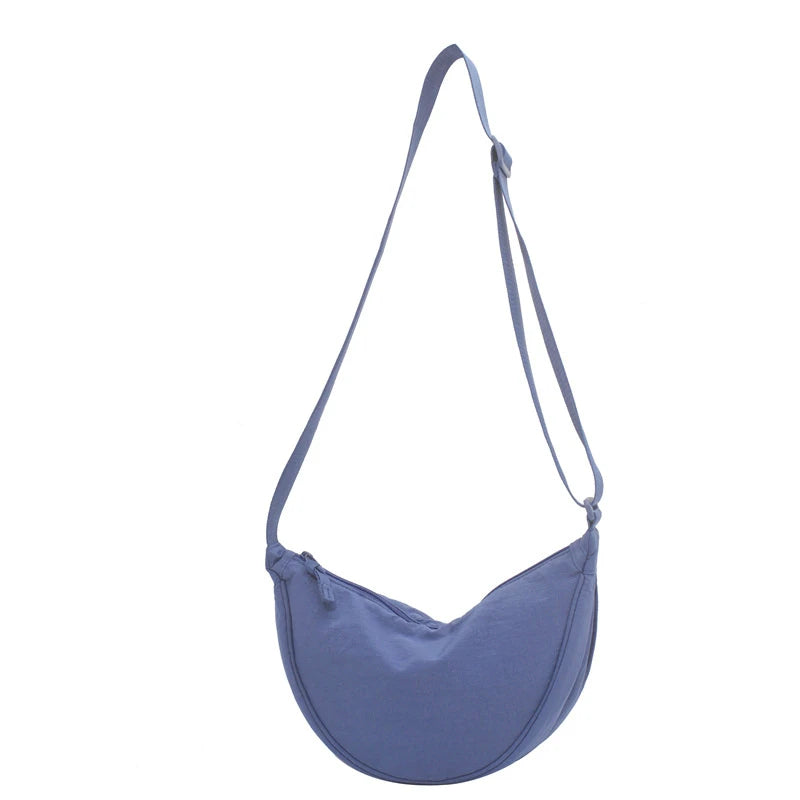 Solide Damen Nylon Schultertasche – Gepolsterte Crossbody Handtasche für Reisen & Alltag