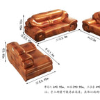 Luxus Leder-Wohnzimmersofa mit Schlaffunktion – Modernes, minimalistaisches Relax-Sofa mit Stauraum, elegantes Designer-Sofa für stilvolles Wohnen