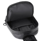 YUESKANGAROO Mini Herren Rucksack aus PU-Leder – Kompakter Fashion Rucksack & Chest Bag für Alltag & Reise