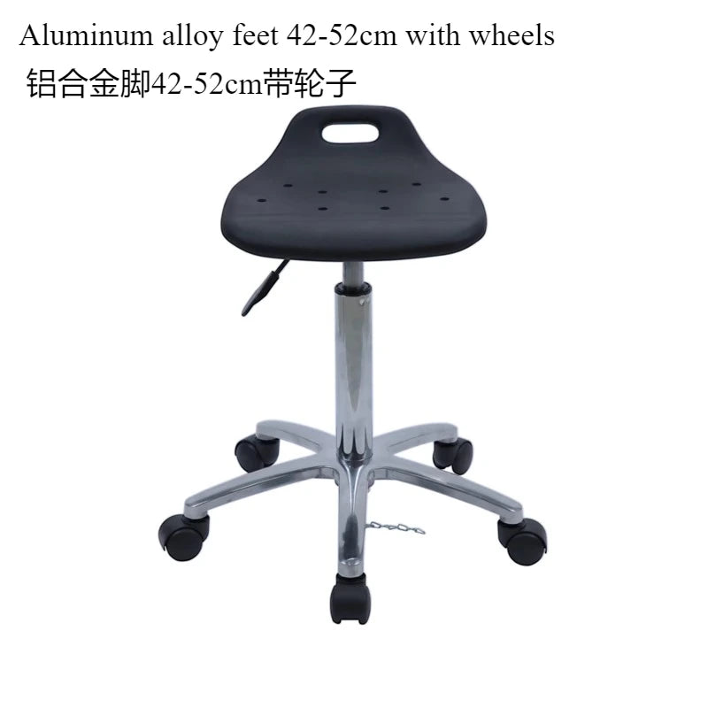 Höhenverstellbarer Dreh-Barhocker aus Eco-Leder – Antistatischer 360° Swivel Stuhl mit rutschfester Basis im modernen Design