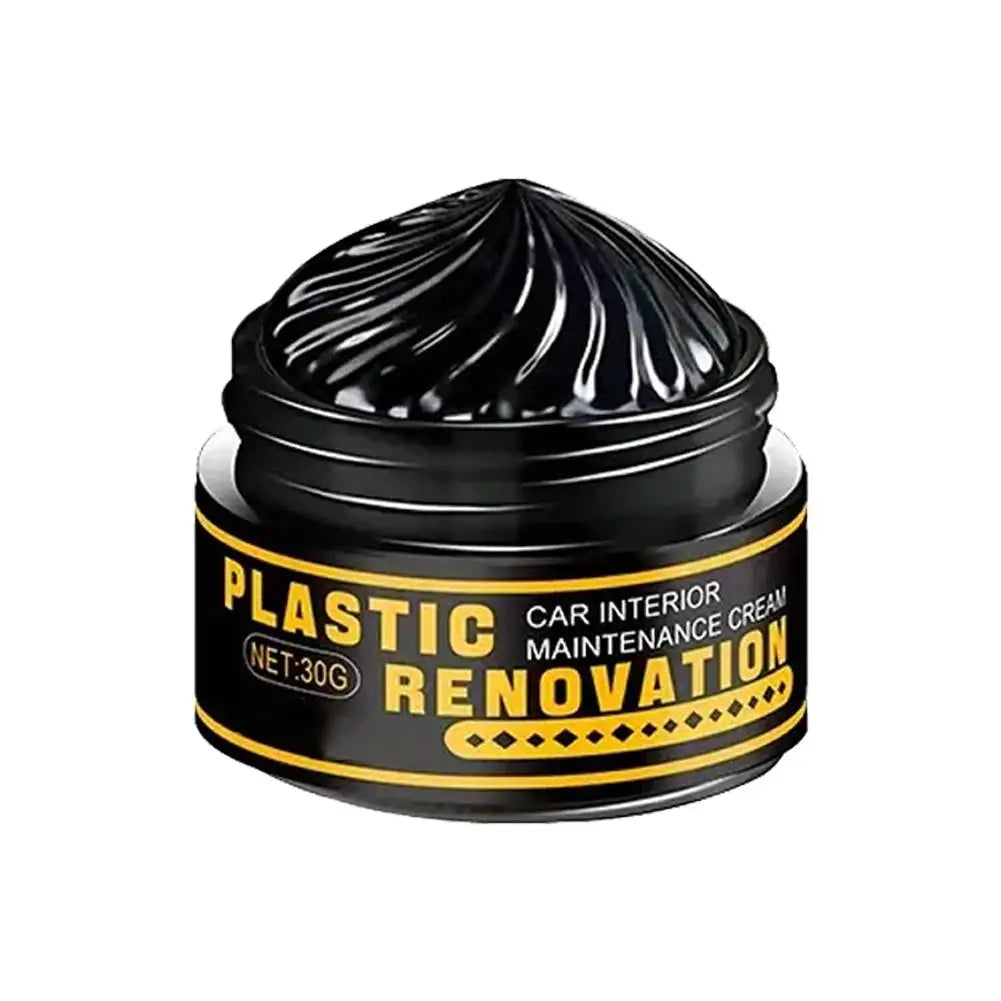 Car Interior & Plastic Scratch Remover Wax – Kunststoff- & Leder-Reparaturwachs für Auto Innenraum, Kratzerentferner & Tiefschwarz-Glanz