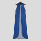 Veste en cuir PU pour hommes, style long, style streetwear avec poches et poches offenem, look cardigan moderne 