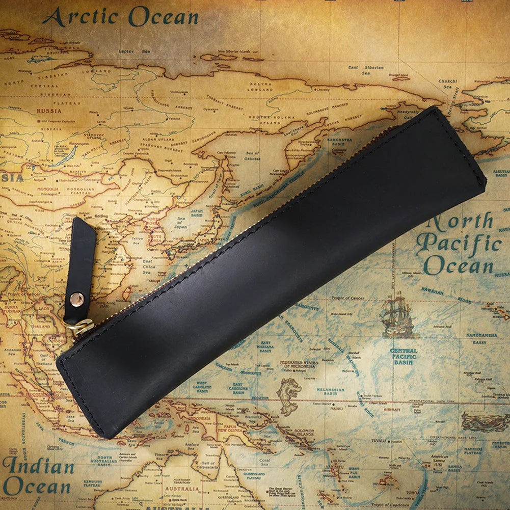 Mini Stifteetui aus echtem Leder – Handgefertigter Leder-Organizer für Büro, Schule & Reisen