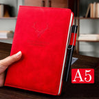 Luxuriöses A5 Leder-Notizbuch – Personalisierbar, 200 Seiten, Ideal für Business & Meetings