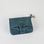 Damen Kurz-Geldbörse mit Schnalle – Europäischer & Amerikanischer Stil PU-Leder Wallet mit Reißverschluss-Münzfach