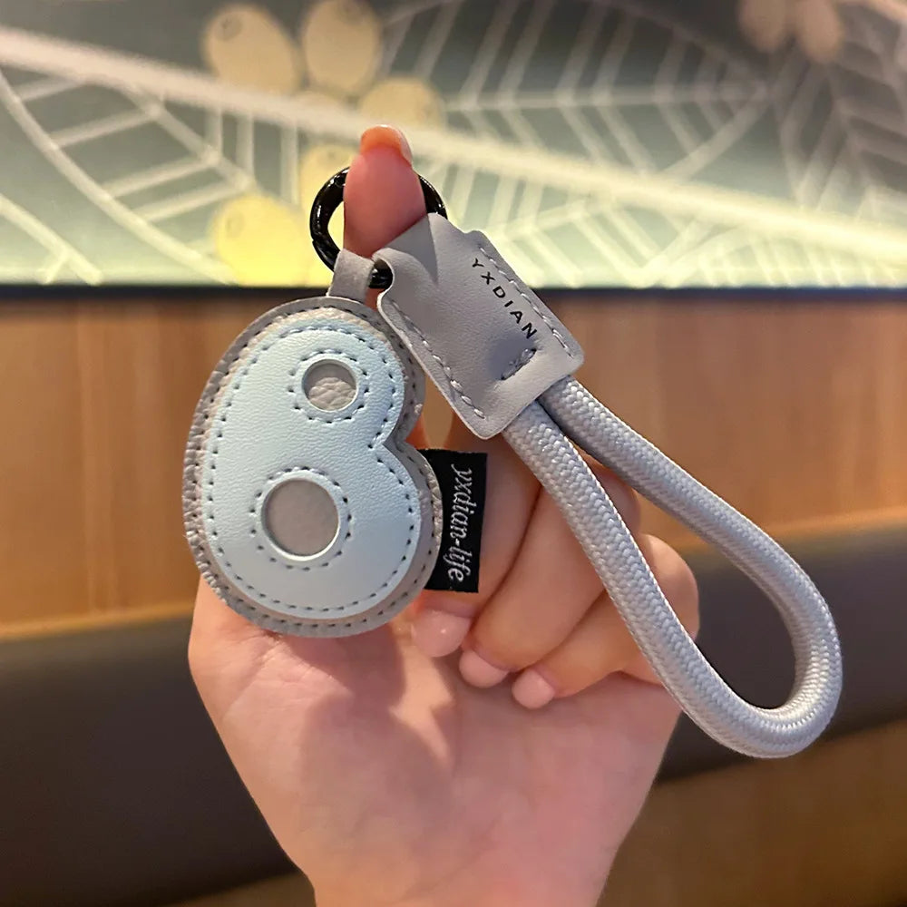 A–Z Leder Initialen Schlüsselanhänger – Geflochtenes Armband-Keyring mit Buchstaben Anhänger für Auto, Tasche & Accessoires