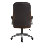 WOLTU Ergonomischer Bürostuhl aus Kunstleder – Höhenverstellbarer Executive Drehstuhl mit hoher Rückenlehne, gepolstertem Sitz &amp; Rollen 