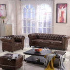 Modernes Chesterfield Sofa Set mit Knopfheftung – Elegantes U-förmiges Polstersofa für stilvolle Wohnzimmer
