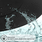 Schwarzes Platzset & Untersetzer Set aus Kunstleder – Runde & ovale Tischsets, wasserfest & hitzebeständig | Elegante Tischdeko für Zuhause & Weihnachten