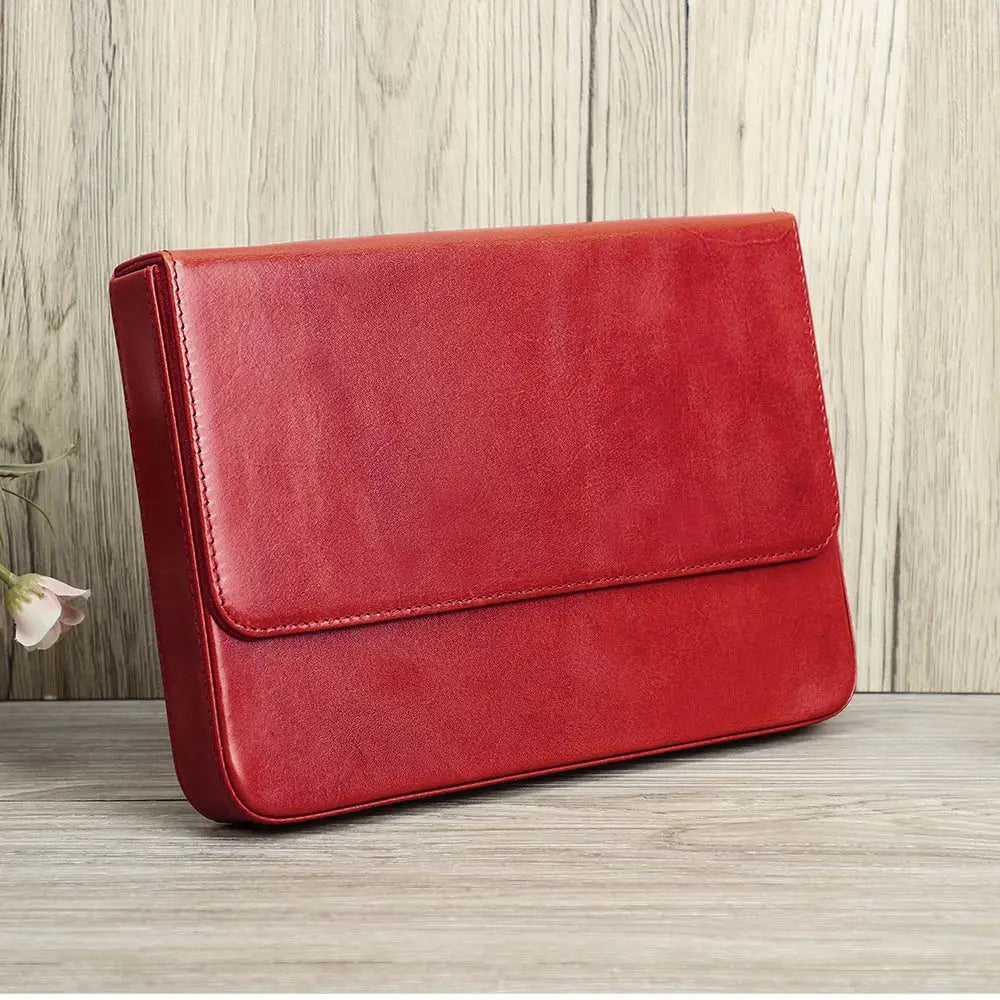 Luxuriöses Leder Füllfederhalter-Etui mit 12 Fächern – Hochwertige Stiftebox aus echtem Leder mit herausnehmbarem Einsatz