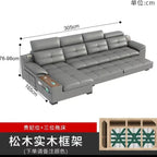 Modernes italienisches Leder Sofa mit Stauraum & elektrischer Funktion – Platzsparendes Kombinationssofa für kleine Wohnungen, elektrisch verstellbar