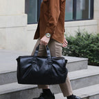 Singelila Golf Boston Bag – Große PU-Leder Golfkleidungstasche für Reisen, Business und Sport, Unisex Crossbody Handbag