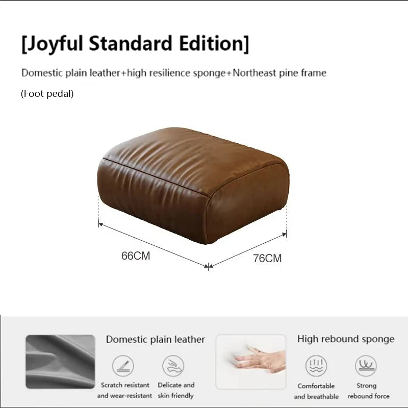 Luxus Leder Sofa für das Wohnzimmer – Modernes europäisches Design, elegante Wohnlandschaft für stilvolle Raumgestaltung