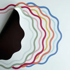 Blumenförmiges Leder Tischset – Isolierende, wasserdichte &amp; hitzebeständige Platzmatte im koreanischen Stil for Küche &amp; Esstisch