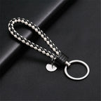 13 cm geflochtener PU-Leder Schlüsselanhänger – Farbiger Keyring für Damen &amp; Herren, modisches Auto- &amp; Taschen-Accessoire mit Metallring